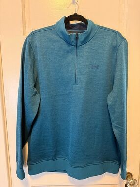 Under Armour Blue Teal Zip-Up Performance Pullover